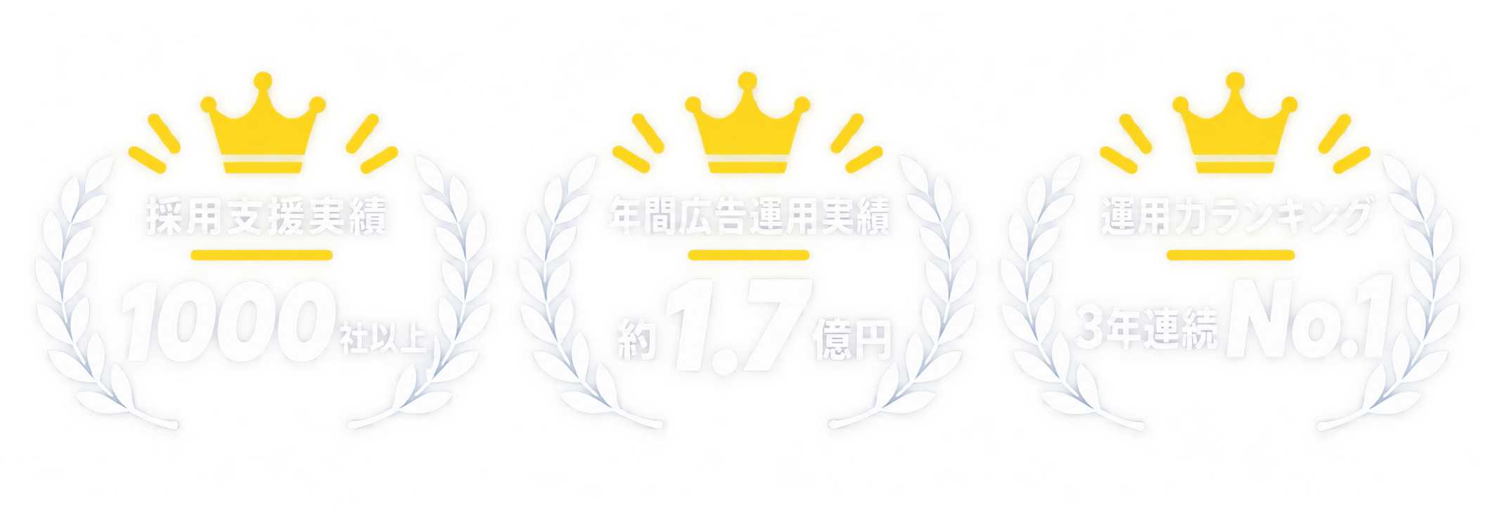 採用支援実績1000社以上・年間広告運用実績約1.7億円・運用力ランキング3年連続No.1
